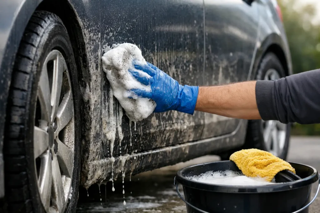 How to Remove Road Grime From a Car Safely