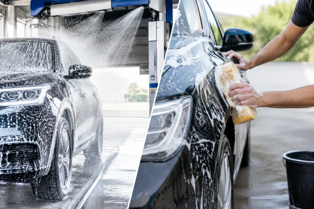 Touchless Wash Versus Manual Washing Compared